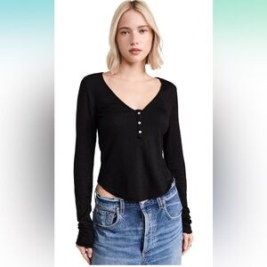 Free People Women's Keep It Basic Layering Top - Black - S